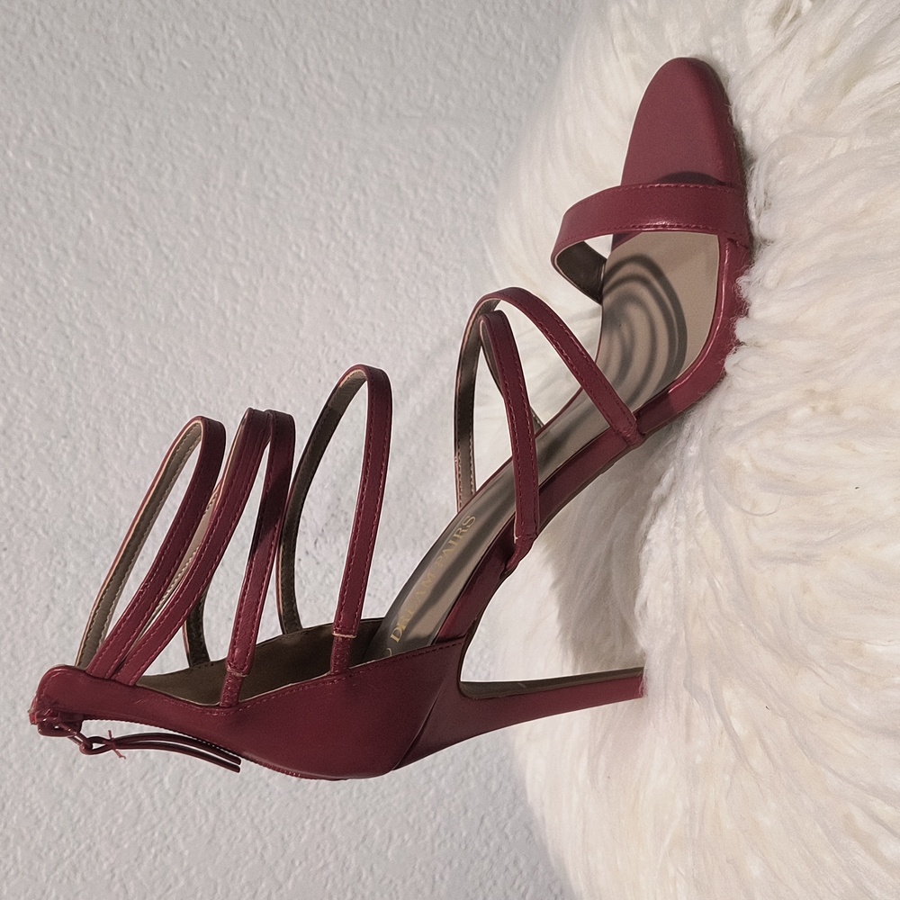 Red strappy stilettos